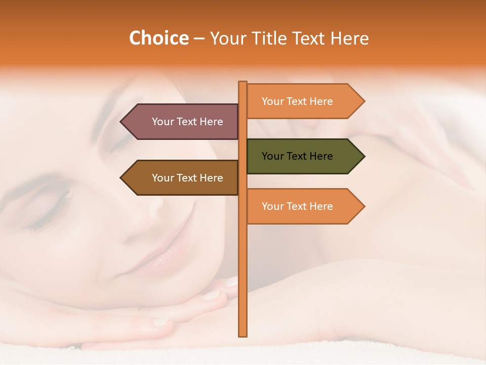 Closeup Caucasian Treatment PowerPoint Template