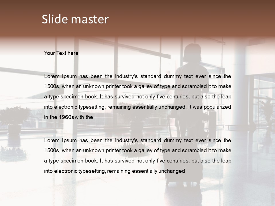 Man Indoor Subway PowerPoint Template