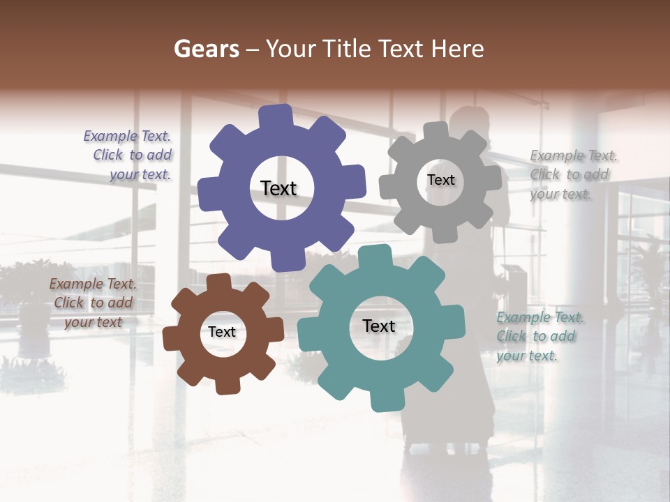 Man Indoor Subway PowerPoint Template