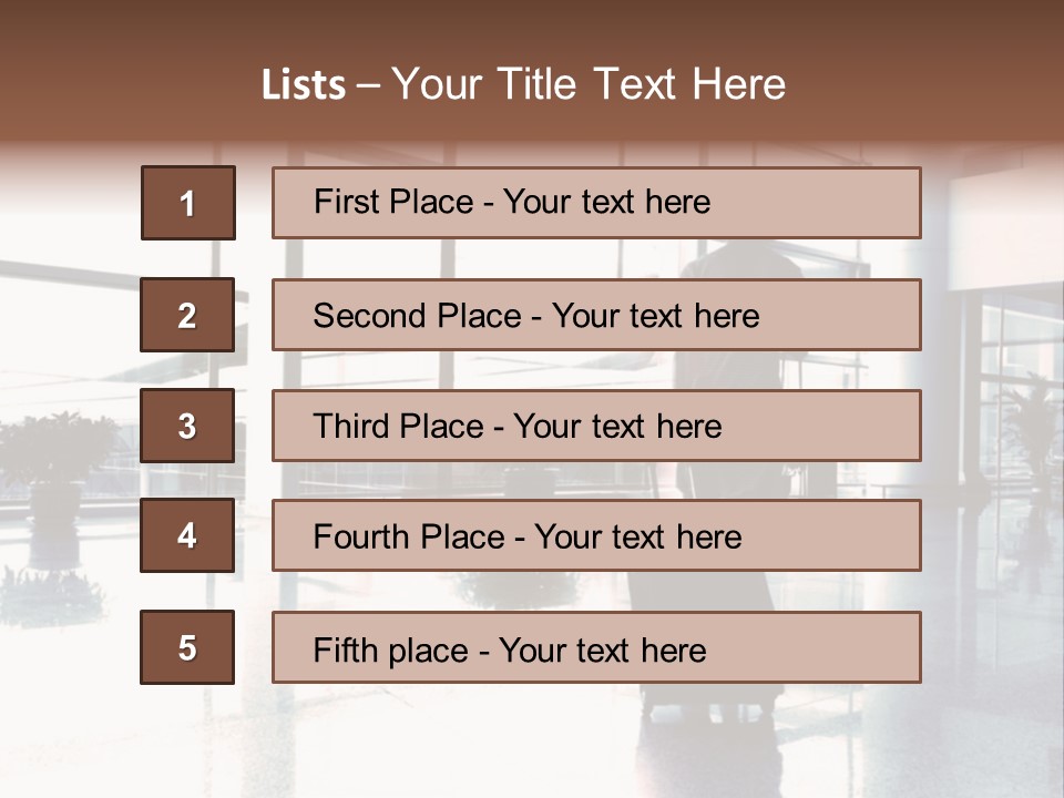 Man Indoor Subway PowerPoint Template
