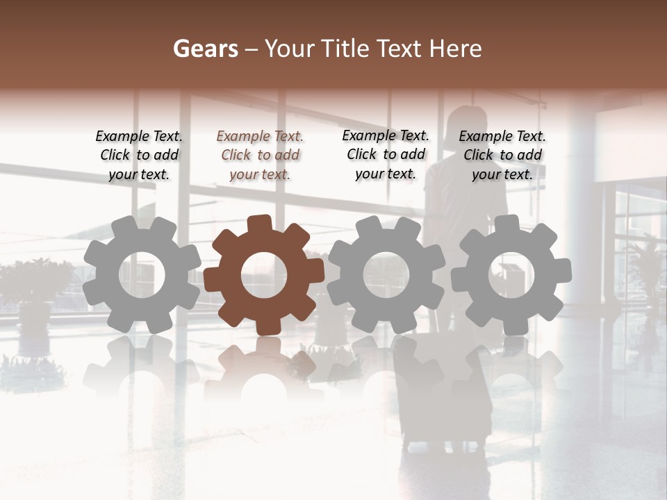 Man Indoor Subway PowerPoint Template