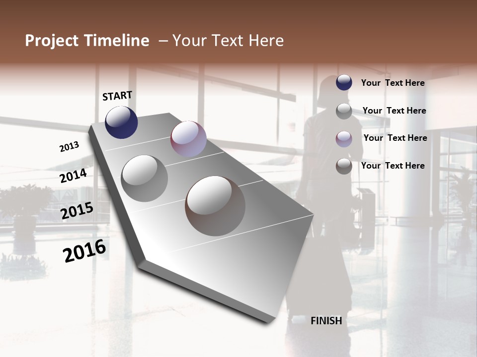 Man Indoor Subway PowerPoint Template