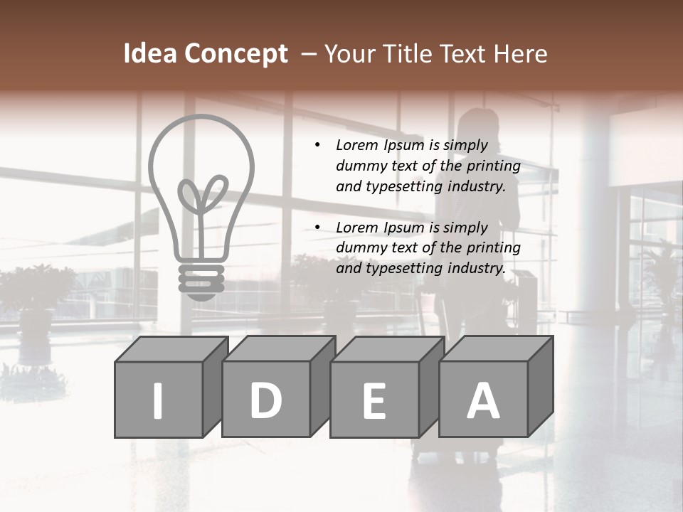 Man Indoor Subway PowerPoint Template