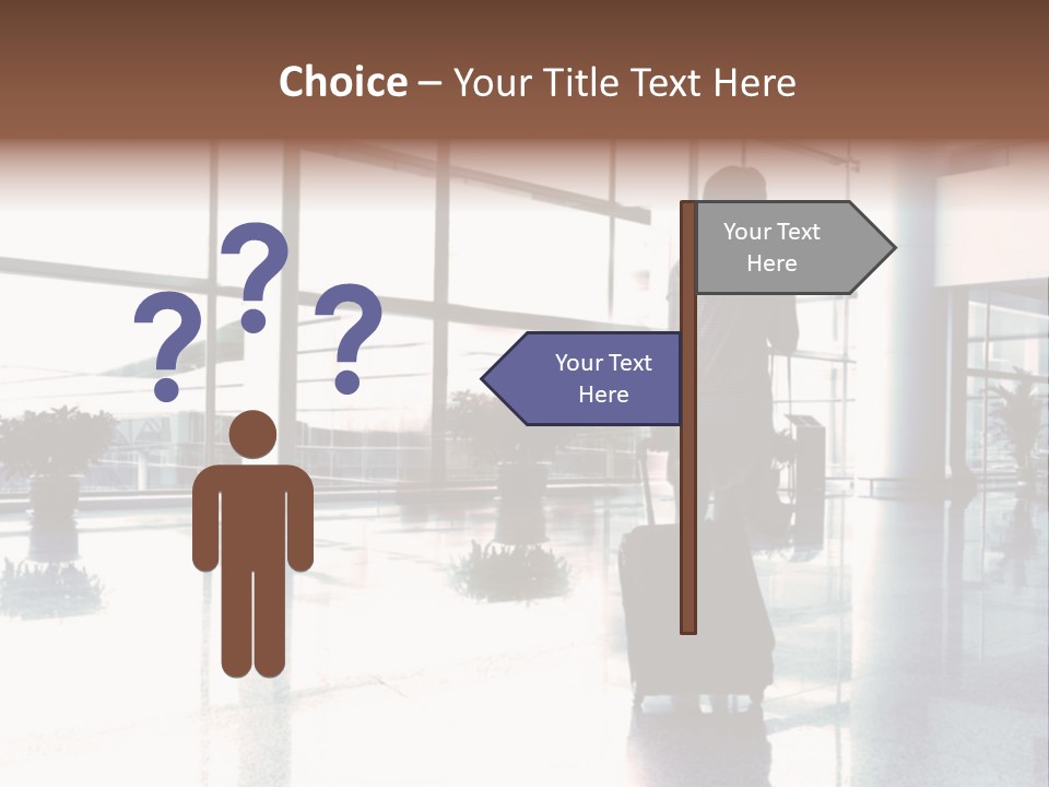 Man Indoor Subway PowerPoint Template