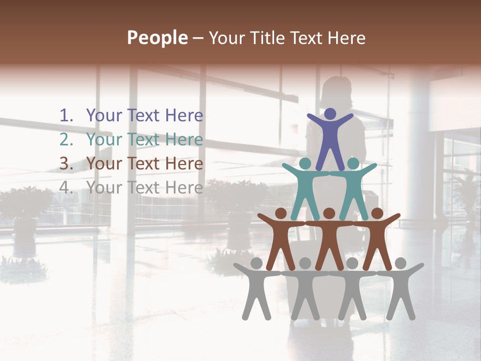 Man Indoor Subway PowerPoint Template