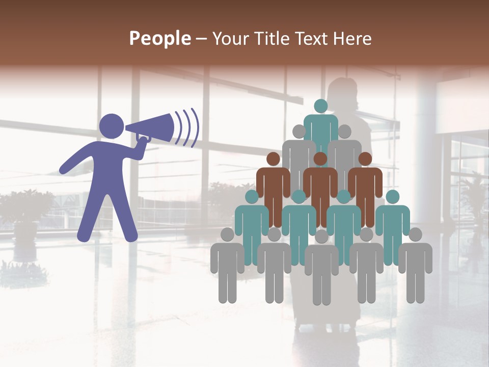 Man Indoor Subway PowerPoint Template