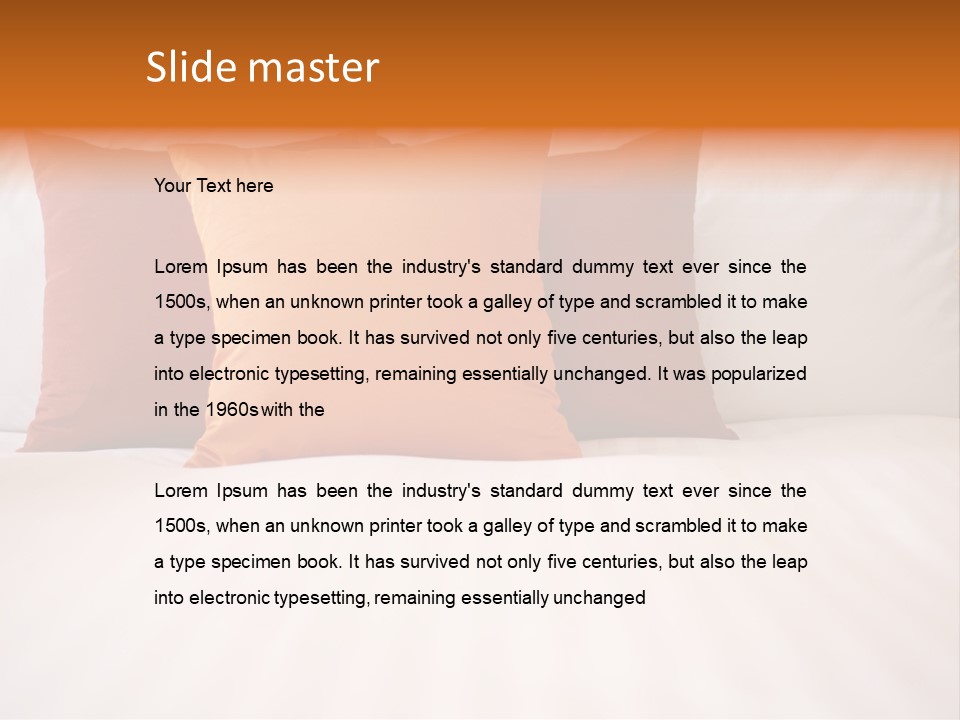 Modern Domestic Bed PowerPoint Template