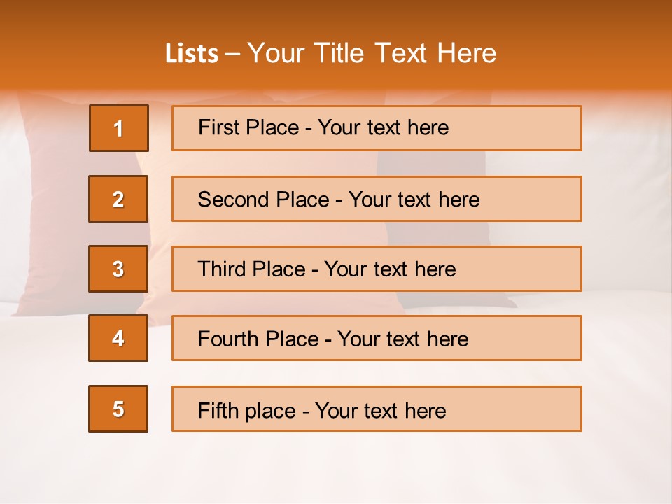 Modern Domestic Bed PowerPoint Template