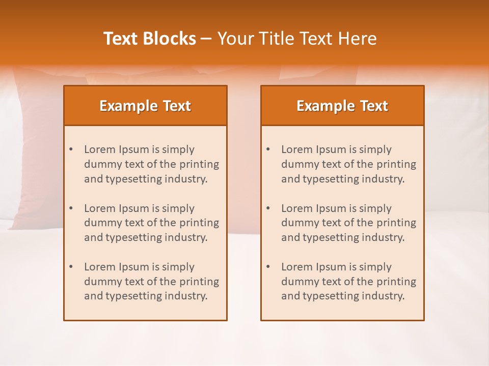 Modern Domestic Bed PowerPoint Template