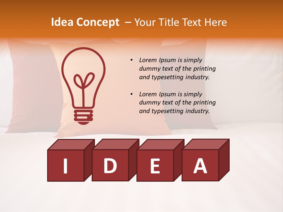 Modern Domestic Bed PowerPoint Template