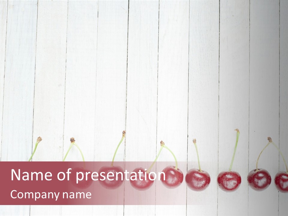 Stem Top Cherry PowerPoint Template