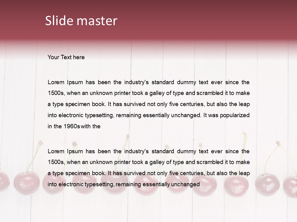 Stem Top Cherry PowerPoint Template