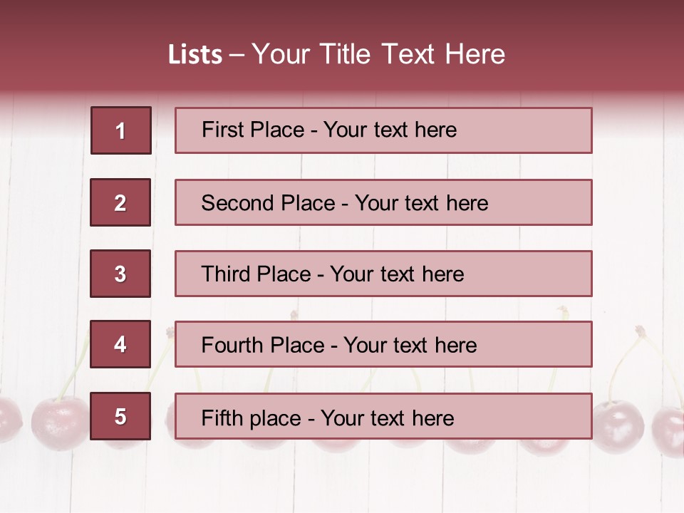 Stem Top Cherry PowerPoint Template