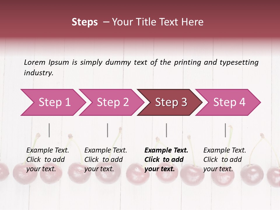 Stem Top Cherry PowerPoint Template