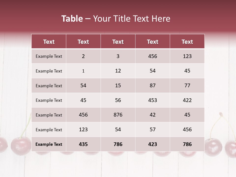 Stem Top Cherry PowerPoint Template