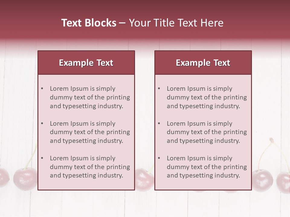 Stem Top Cherry PowerPoint Template