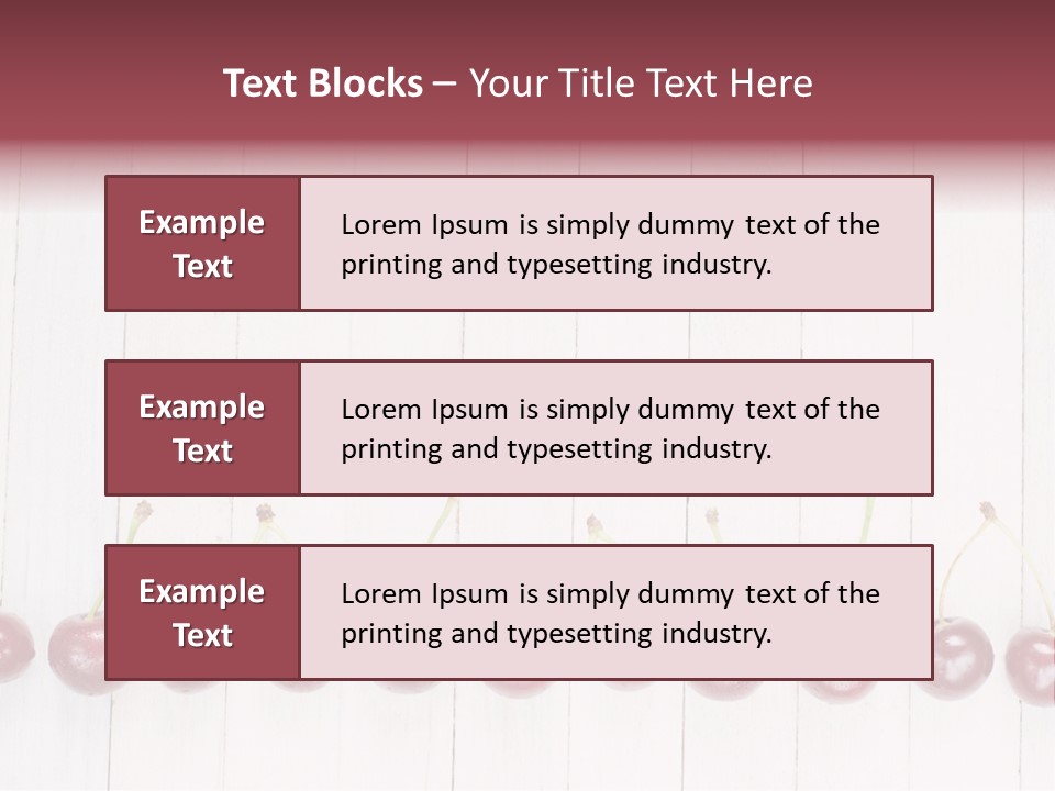 Stem Top Cherry PowerPoint Template