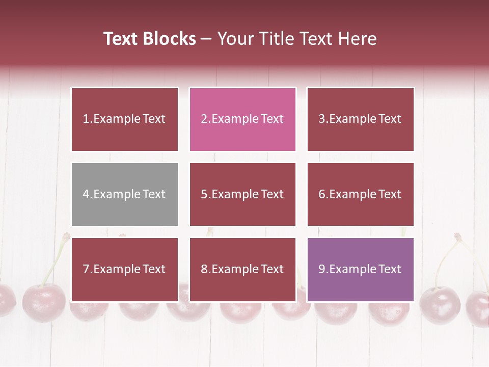 Stem Top Cherry PowerPoint Template