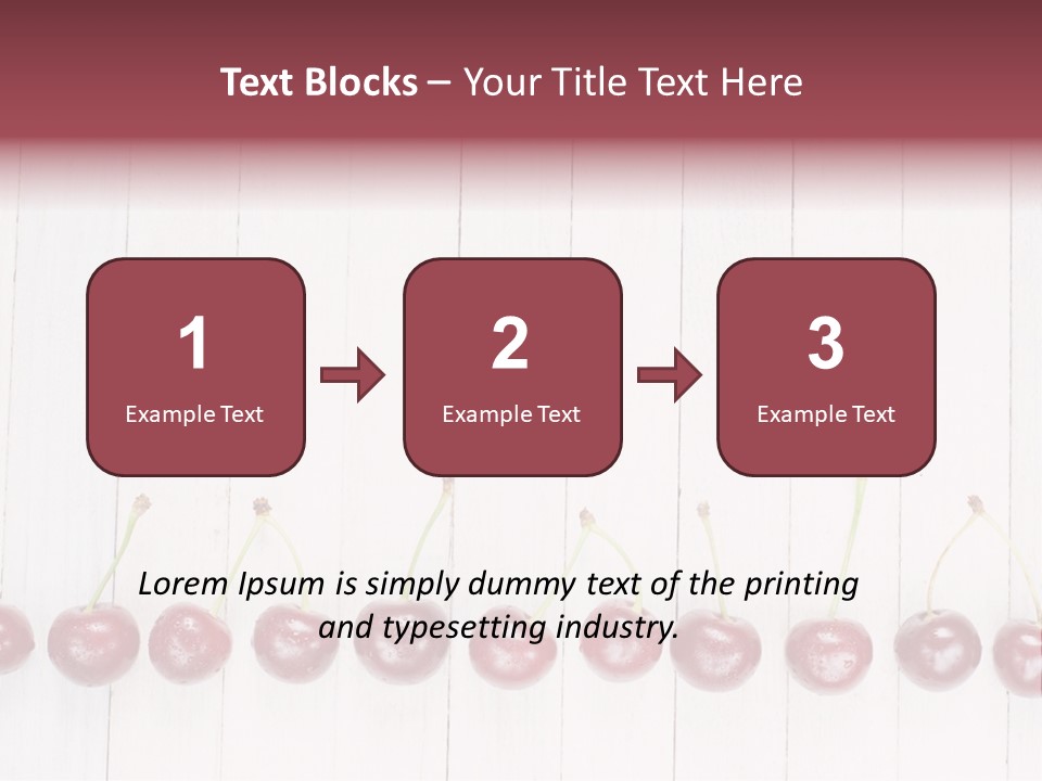 Stem Top Cherry PowerPoint Template