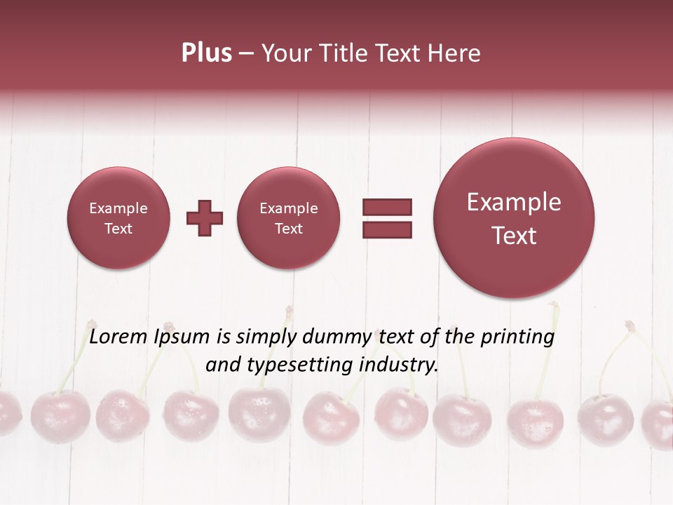 Stem Top Cherry PowerPoint Template
