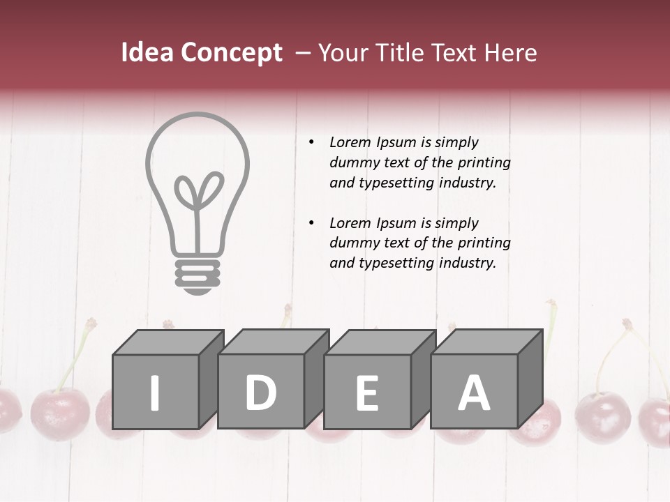 Stem Top Cherry PowerPoint Template