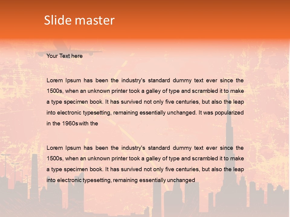 Scene Town Downtown PowerPoint Template