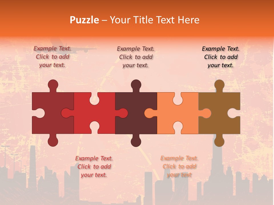 Scene Town Downtown PowerPoint Template