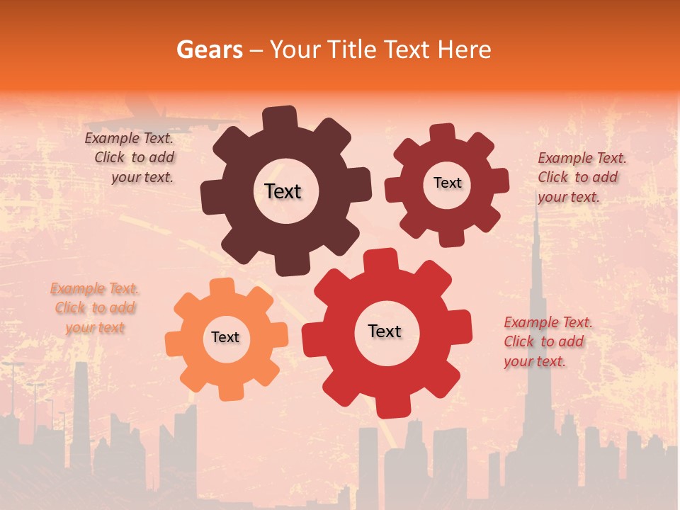 Scene Town Downtown PowerPoint Template