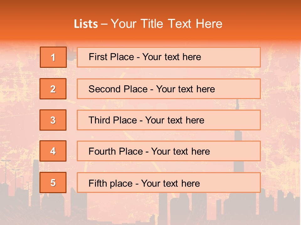 Scene Town Downtown PowerPoint Template