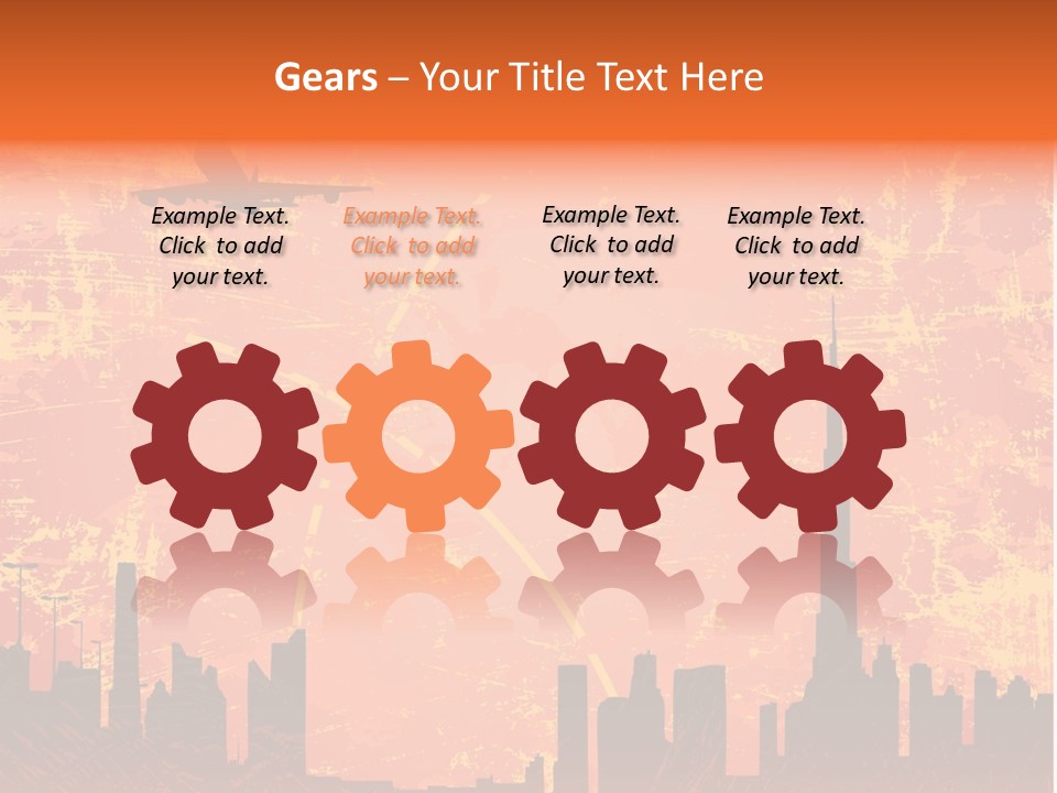 Scene Town Downtown PowerPoint Template