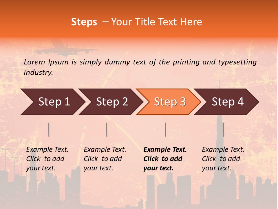 Scene Town Downtown PowerPoint Template