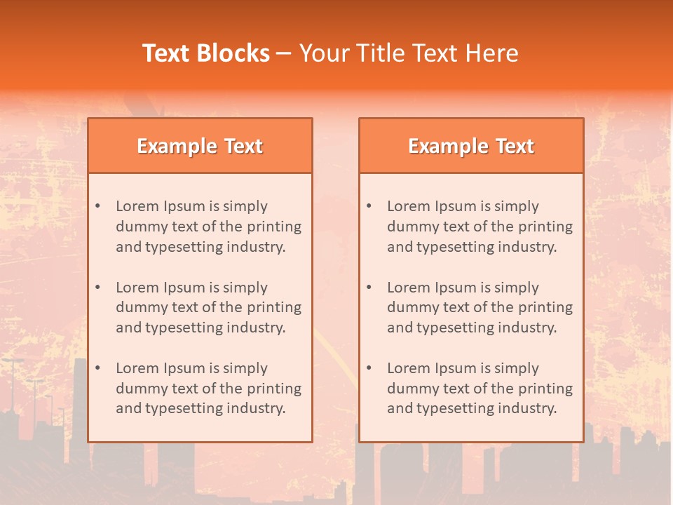 Scene Town Downtown PowerPoint Template