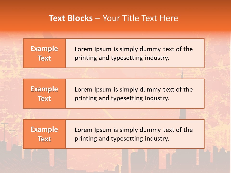 Scene Town Downtown PowerPoint Template