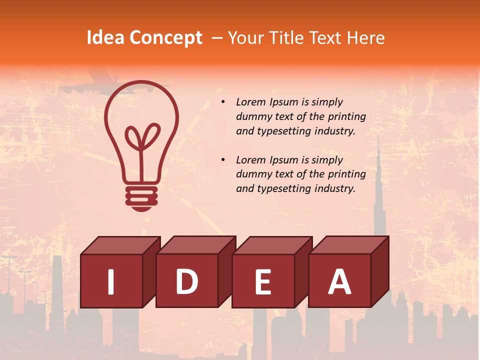 Scene Town Downtown PowerPoint Template