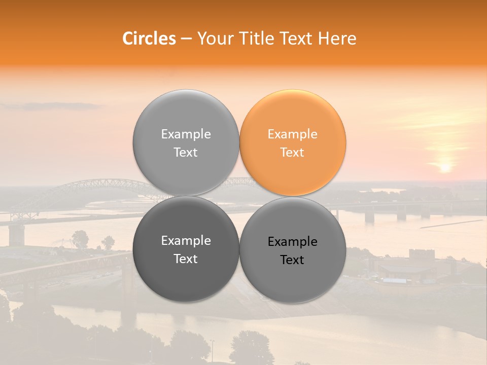 Water Sun Interstate Highway PowerPoint Template