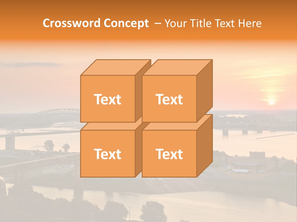 Water Sun Interstate Highway PowerPoint Template