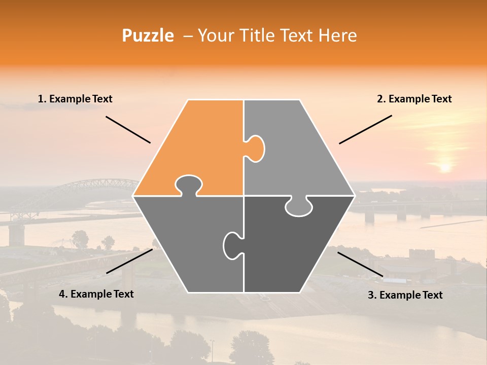 Water Sun Interstate Highway PowerPoint Template