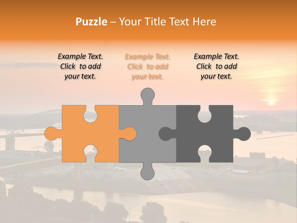 Water Sun Interstate Highway PowerPoint Template