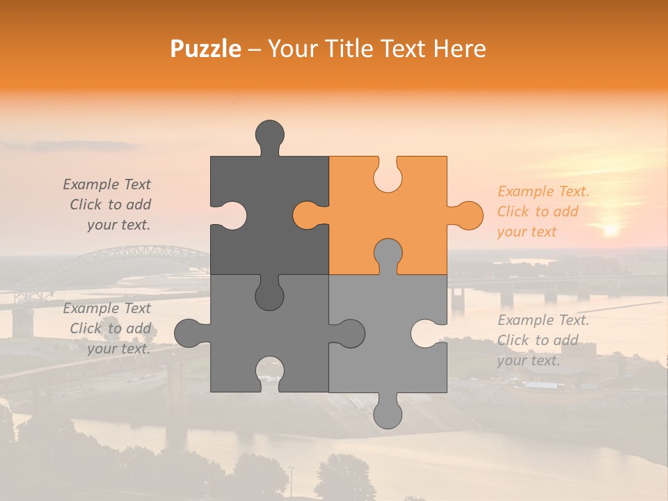 Water Sun Interstate Highway PowerPoint Template