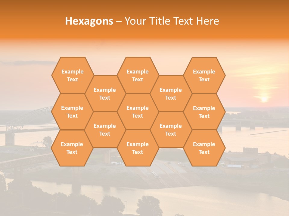 Water Sun Interstate Highway PowerPoint Template