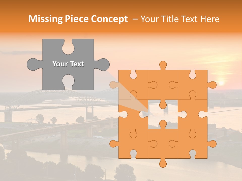 Water Sun Interstate Highway PowerPoint Template