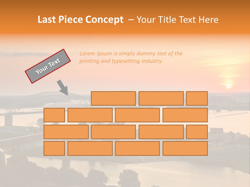 Water Sun Interstate Highway PowerPoint Template