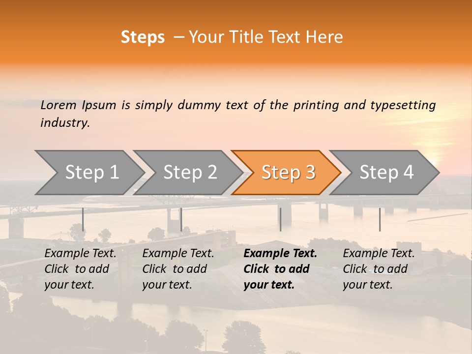 Water Sun Interstate Highway PowerPoint Template