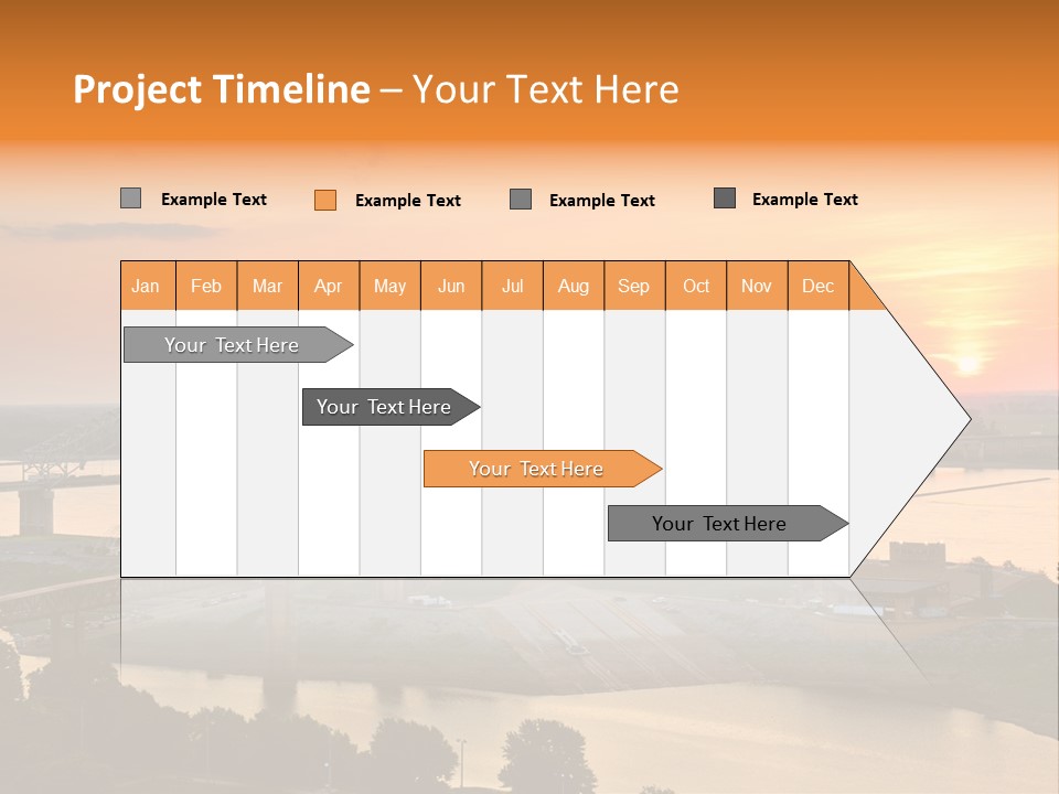 Water Sun Interstate Highway PowerPoint Template