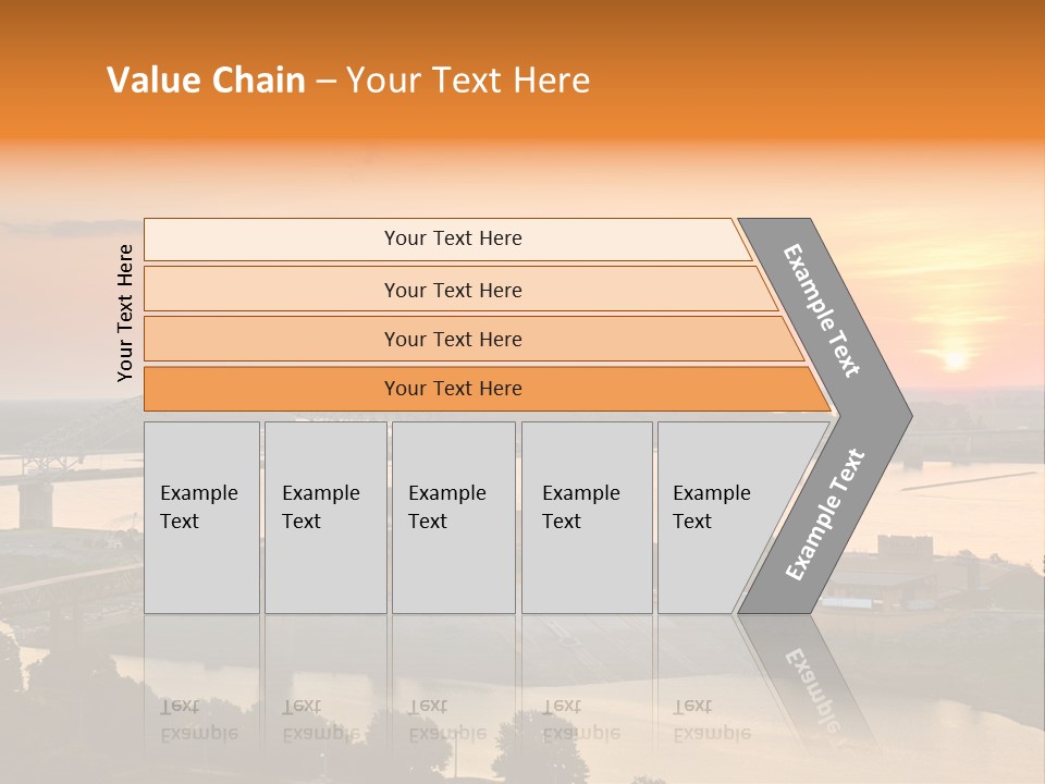 Water Sun Interstate Highway PowerPoint Template