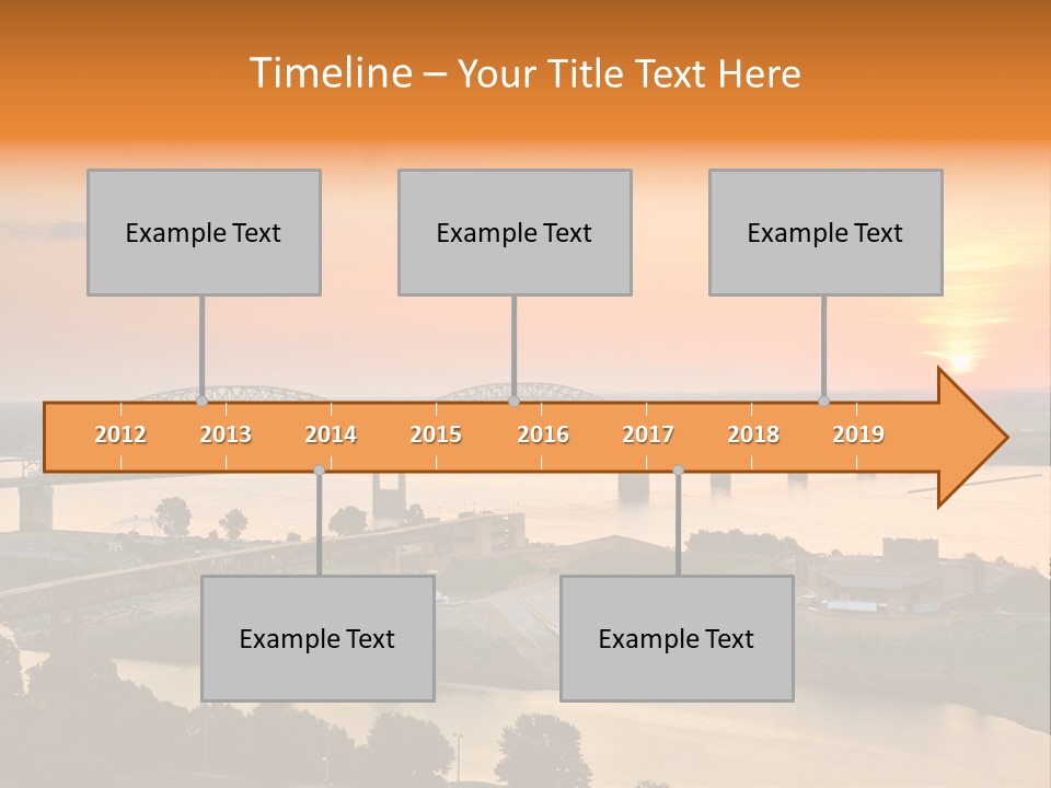 Water Sun Interstate Highway PowerPoint Template
