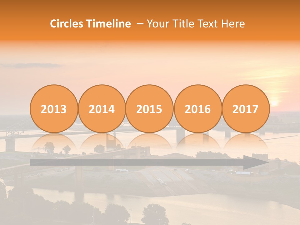 Water Sun Interstate Highway PowerPoint Template