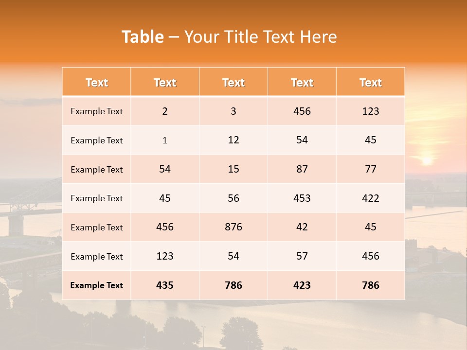 Water Sun Interstate Highway PowerPoint Template