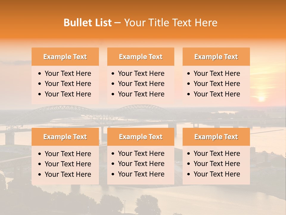 Water Sun Interstate Highway PowerPoint Template