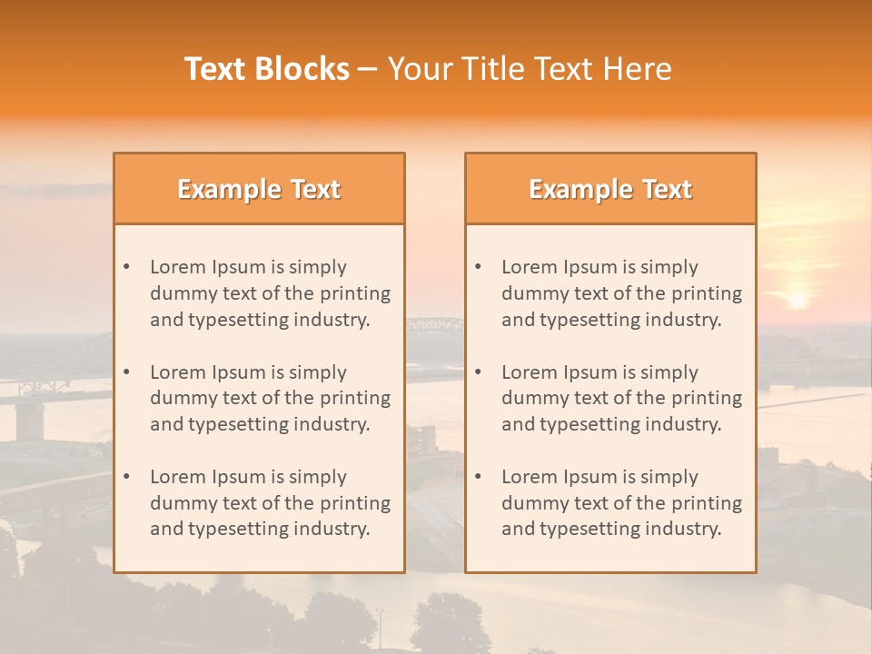 Water Sun Interstate Highway PowerPoint Template